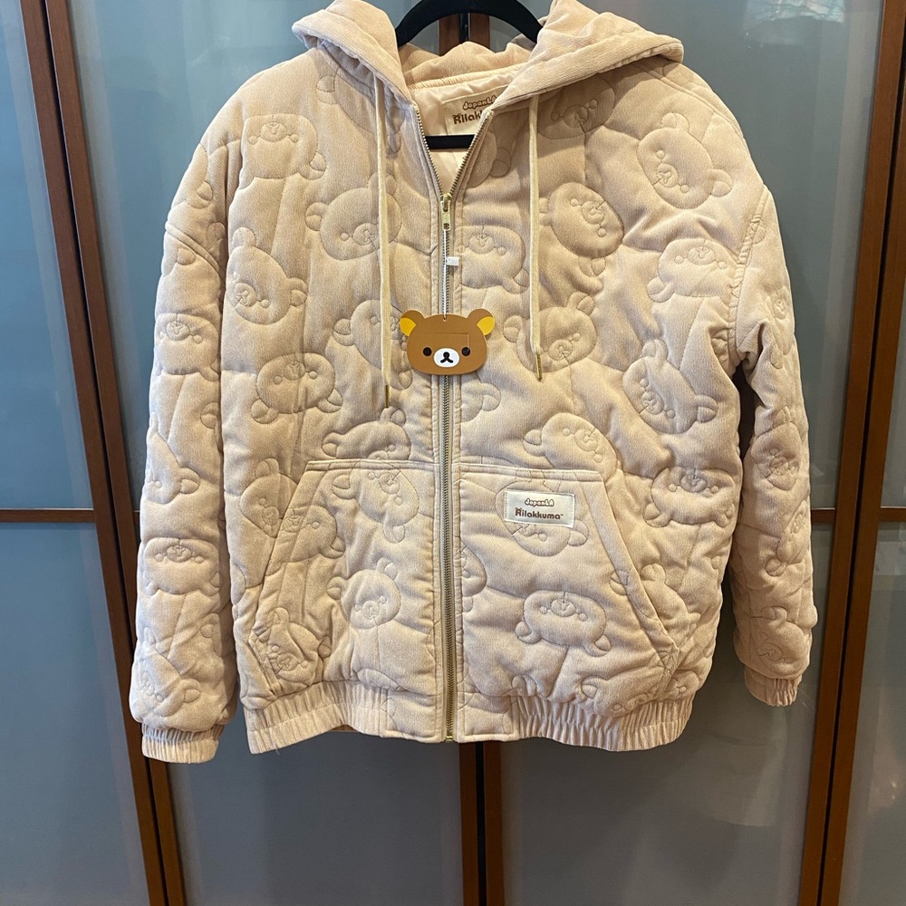 San-X Rilakkuma x Japan LA limited Ed Corduroy Puffer Jacket sz Small